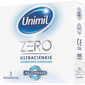 Prezerwatywy UNIMIL Zero lat. ultraci 3szt