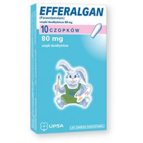 Efferalgan, 80 mg, czopki doodbytnicze, 10 szt. - zdjęcie produktu
