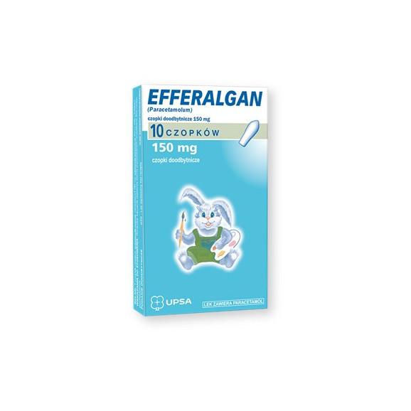 Efferalgan, 150 mg, czopki doodbytnicze, 10 szt. - zdjęcie produktu