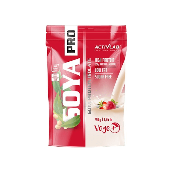 Activlab Soya Pro, odżywka białkowa z soi, smak truskawkowy, 750 g - zdjęcie produktu