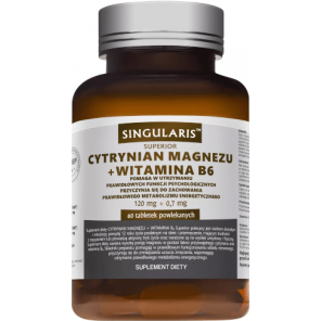 Singularis Cytrynian Magnezu + Witamina B6, kapsułki, 60 szt. - zdjęcie produktu