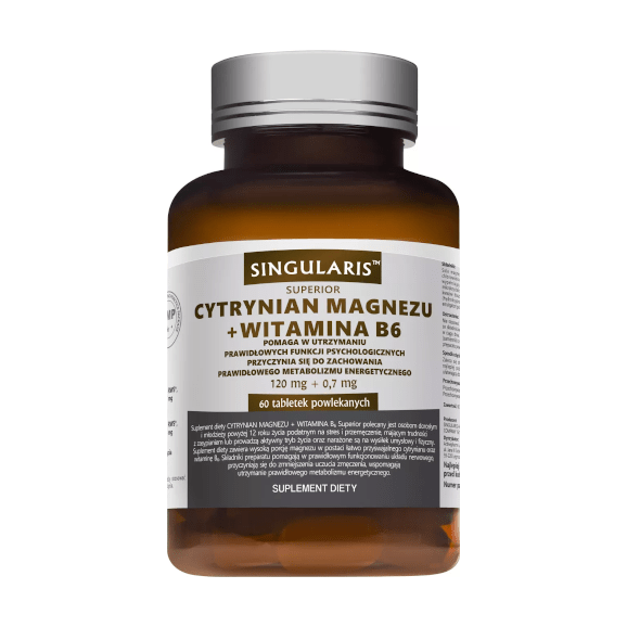 Singularis Cytrynian Magnezu + Witamina B6, kapsułki, 60 szt. - zdjęcie produktu