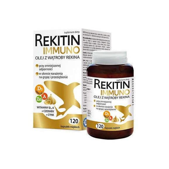 Rekitin Immuno, olej z wątroby rekina, kapsułki, 120 szt. - zdjęcie produktu