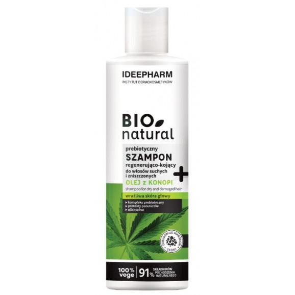 Bionatural, prebiotyczny szampon regenerująco-kojący z olejem konopnym, 400 ml - zdjęcie produktu