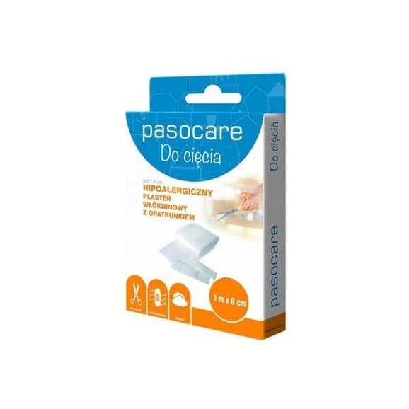 Pasocare Soft Plus, Plaster włókninowy z opatrunkiem, 1 m x 6 cm, 1 sztuka - zdjęcie produktu