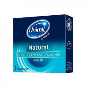 Unimil Natural, prezerwatywy lateksowe, 3 szt. - zdjęcie produktu