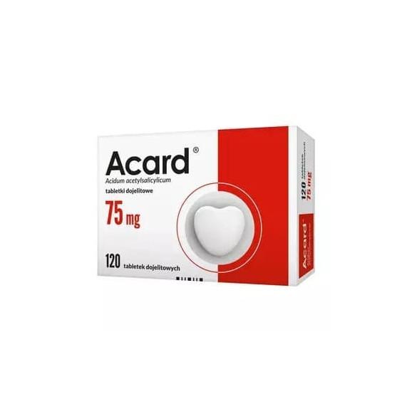 Acard, 75 mg, tabletki dojelitowe, 120 szt. - zdjęcie produktu