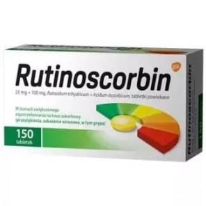 Rutinoscorbin 25 mg + 100 mg, tabletki powlekane, 150 szt. - zdjęcie produktu
