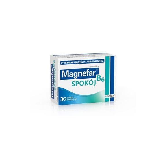 Magnefar B6 Spokój, tabletki powlekane, 30 szt. - zdjęcie produktu