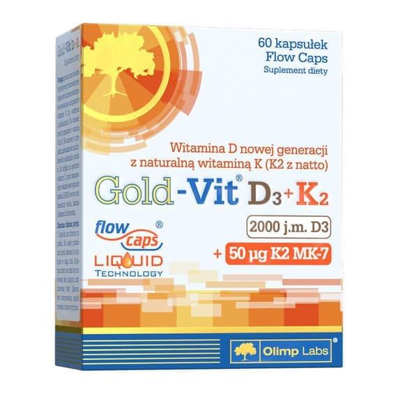Olimp Gold-Vit D3+K2, 2000 j.m. 50 mcg, kapsułki, 60 szt. - zdjęcie produktu