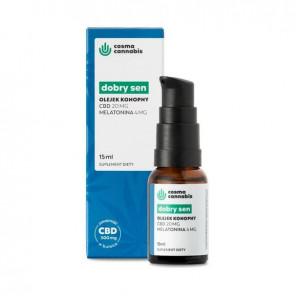 Olejek Konopny Cosma Cannabis, Dobry Sen, CBD 20 mg + Melatonina 4 mg , 15 ml - zdjęcie produktu