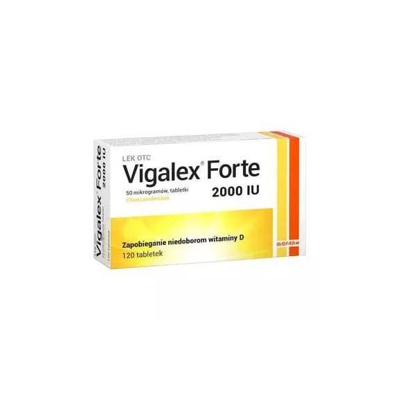 Vigalex Forte, 2000 IU, tabletki, 120 szt. - zdjęcie produktu