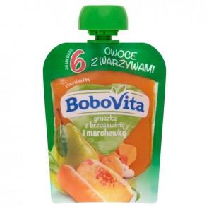 BoboVita, gruszka z brzoskwinią i marchewką, 80 g - zdjęcie produktu