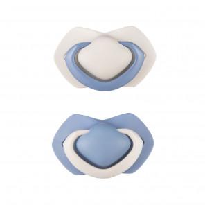 Canpol Pure Color, smoczek uspokajający, silikonowy, symetryczny, niebieski, 6-18m, 2 szt. - zdjęcie produktu