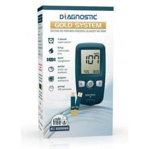 Glukometr Diagnostic Gold System, zestaw do pomiaru glukozy we krwi, 1 szt. - zdjęcie produktu