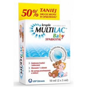 Multilac Baby, synbiotyk, krople, 2 x 5 ml - zdjęcie produktu