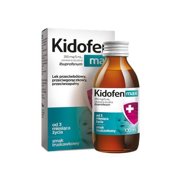 Kidofen max, zawiesina doustna, smak truskawkowy, 100 ml - zdjęcie produktu