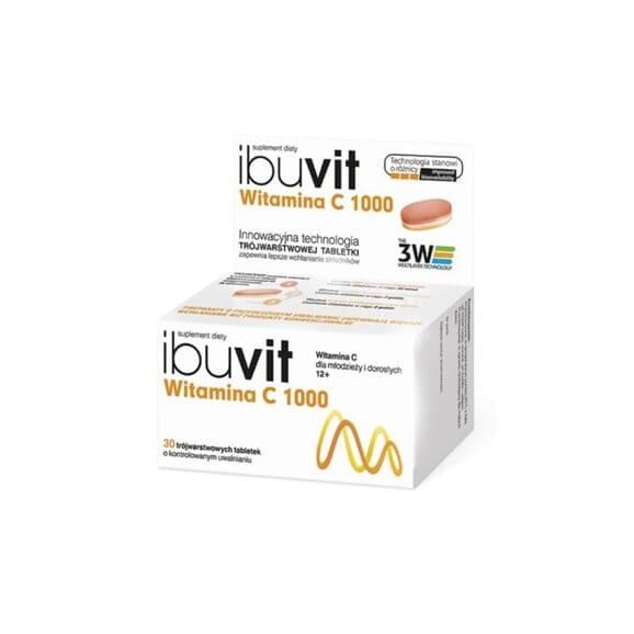 Ibuvit Witamina C 1000 mg, tabletki, 30 szt. - zdjęcie produktu