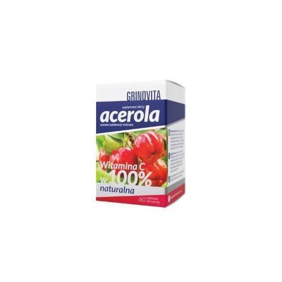 Grinovita Acerola, tabletki do ssania, 60 szt. - zdjęcie produktu