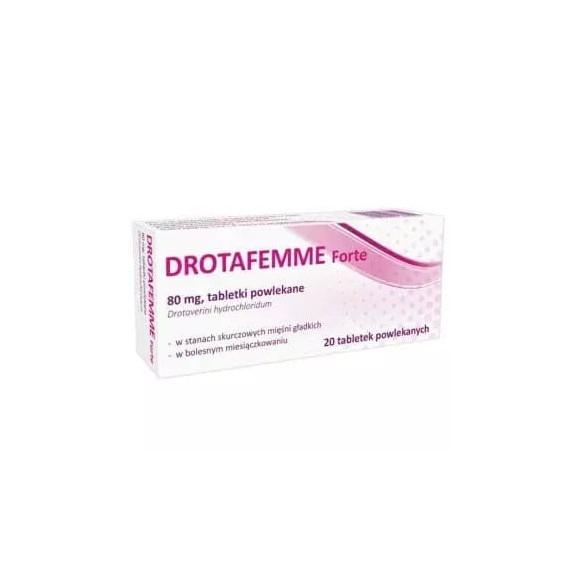 Drotafemme Forte, 80 mg, tabletki powlekane, 20 szt. - zdjęcie produktu