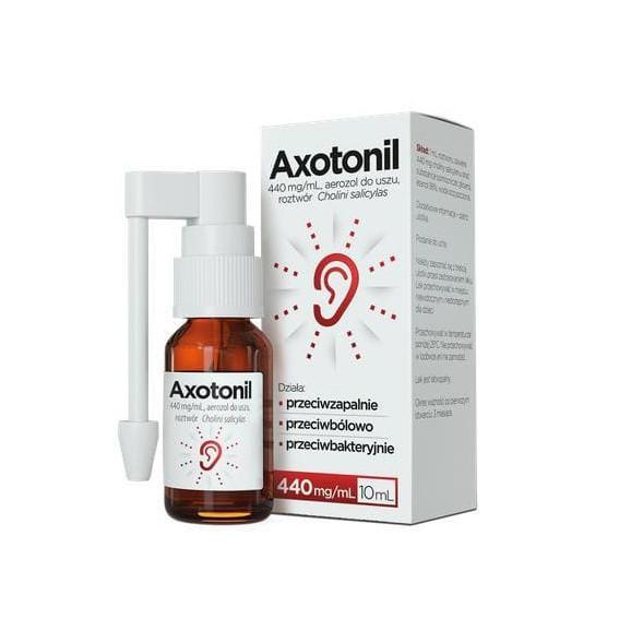Axotonil, aerozol do ucha 40 mg/ml, 10 ml - zdjęcie produktu