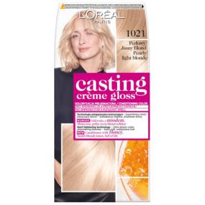 Krem koloryzujący do włosów L'Oréal Paris Casting Créme Gloss, 1021 JASNY PERŁOWY BLOND, 1 szt. - zdjęcie produktu