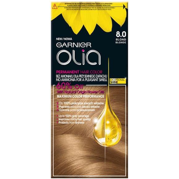 Farba do włosów Garnier New Olia, 8.0 BLOND, 1 szt. - zdjęcie produktu