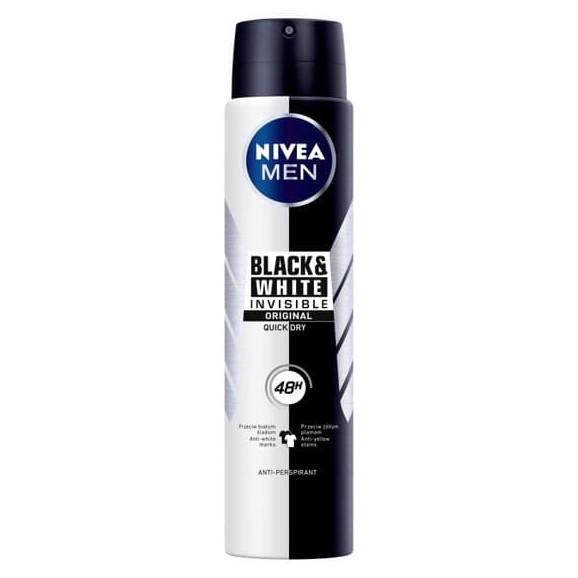 Nivea MEN Black & White Invisible Original, antyperspirant, spray, 250 ml - zdjęcie produktu