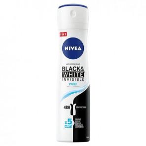 Nivea Black & White Invisible Pure, antyperspirant, spray, 150 ml - zdjęcie produktu