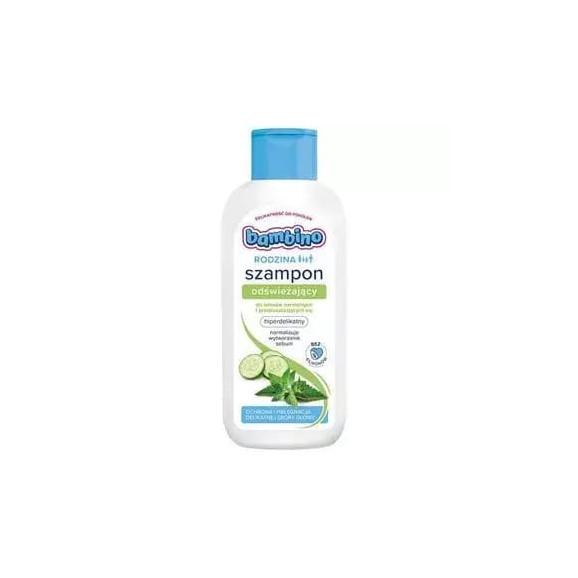 Bambino Rodzina, hiperdelikatny szampon odświeżający, włosy normalne i przetłuszczające się, 400 ml - zdjęcie produktu