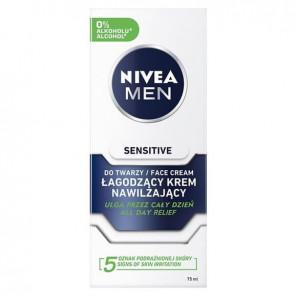 Nivea MEN Sensitive, łagodzący krem nawilżający, 75 ml - zdjęcie produktu