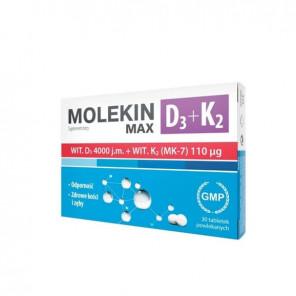 Molekin D3 + K2 Max, tabletki powlekane, 30 szt. - zdjęcie produktu
