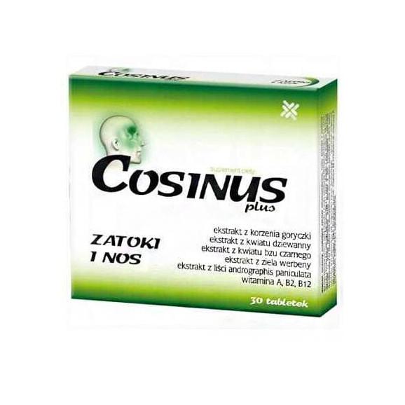 Cosinus Plus, zatoki i nos, tabletki, 30 szt. - zdjęcie produktu