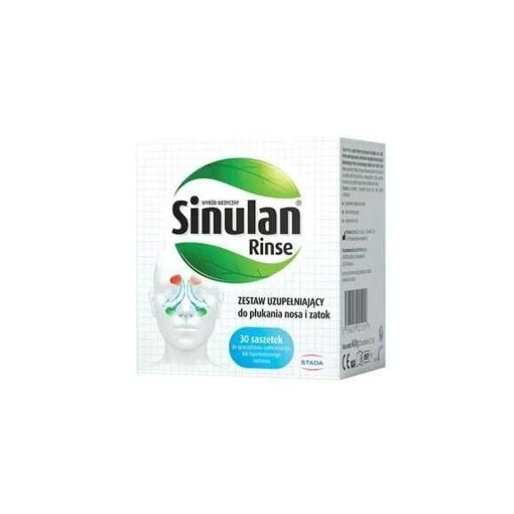 Sinulan Rinse, zestaw uzupełniający do płukania nosa i zatok, saszetki, 30 szt. - zdjęcie produktu