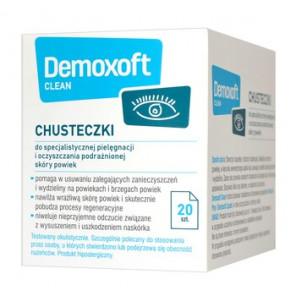Demoxoft Clean, chusteczki do pielęgnacji podrażnionej skóry powiek, 20 szt. - zdjęcie produktu