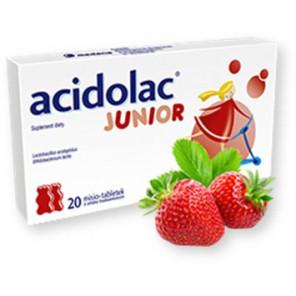 Acidolac Junior, misio-tabletki, smak truskawkowy, 20 szt. - zdjęcie produktu