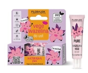 FlosLek Laboratorium Lip Care & Vege, wazelina do ust, PURE, 10 g