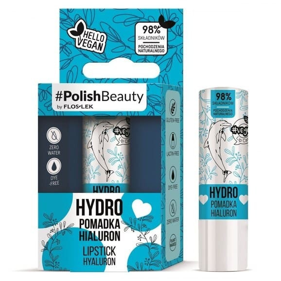FlosLek Laboratorium Lip Care & Vege, pomadka do ust, HIALURON, 19 g