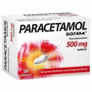 Paracetamol Biofarm 500 mg, tabletki, 50 szt. - zdjęcie produktu