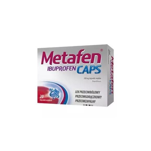 Metafen Ibuprofen Caps, kapsułki, 20 szt. - zdjęcie produktu