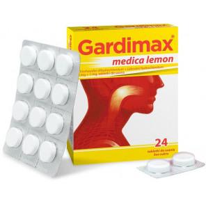 Gardimax medica lemon, 5 mg + 1 mg, tabletki do ssania bez cukru, 24 szt. - zdjęcie produktu