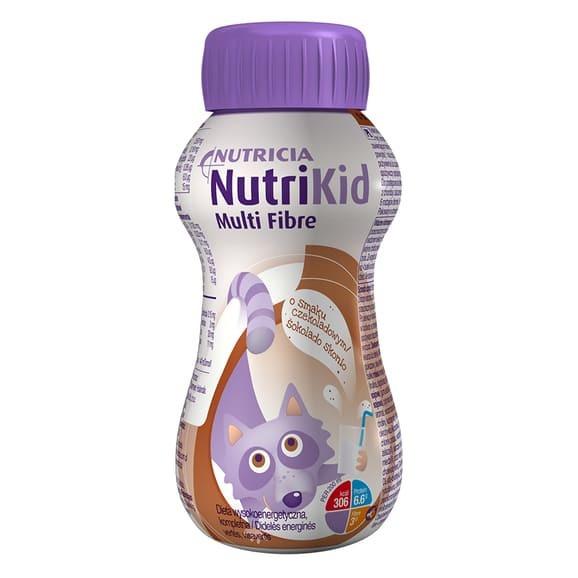 NutriKid Multi Fibre, smak czekoladowy, płyn, 200 ml - zdjęcie produktu