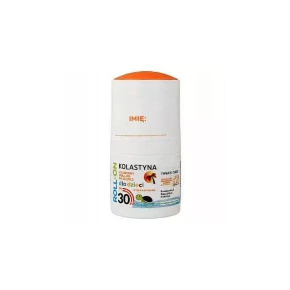 Kolastyna, wodoodporny ochronny roll-on na słońce dla dzieci SPF 30, 50 ml - zdjęcie produktu