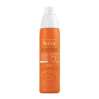 Avene Sun, spray ochronny do ciała, skóra wrażliwa, SPF 50+, 200 ml