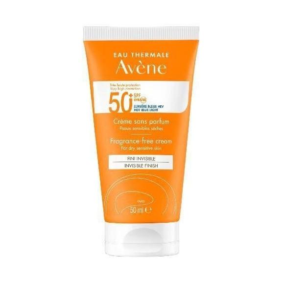 Avene Sun, bardzo wysoka ochrona przeciwsłoneczna, krem bezzapachowy, SPF 50+, 50 ml - zdjęcie produktu