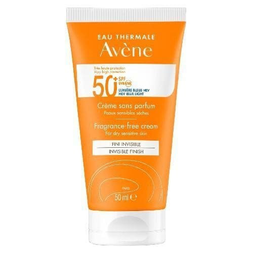 Avene Sun, bardzo wysoka ochrona przeciwsłoneczna, krem bezzapachowy, SPF 50+, 50 ml