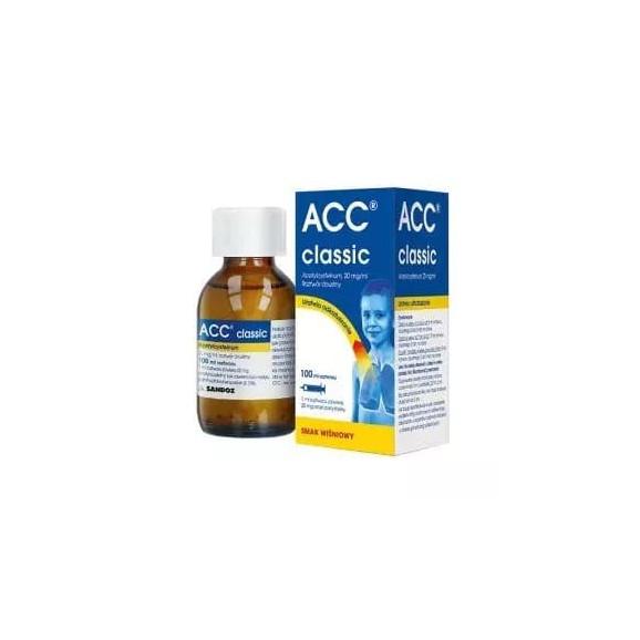 ACC Classic 20 mg/ ml, roztwór doustny, smak wiśniowy, 100 ml - zdjęcie produktu