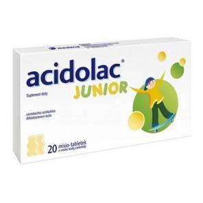 Acidolac Junior, misio-tabletki, o smaku białej czekolady, 20 szt. - zdjęcie produktu