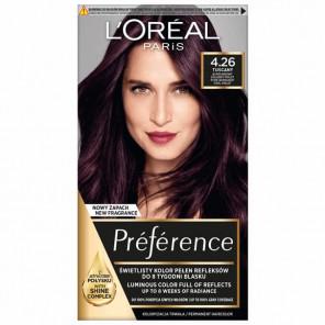 Farba do włosów L’Oréal Paris Preference, 4.26 Tuscany BURGUNDOWY CHŁODNY FIOLET, 1 szt. - zdjęcie produktu