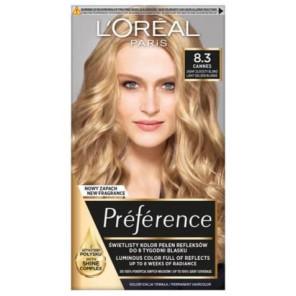 Farba do włosów L’Oréal Paris Preference, 8.3 Cannes JASNY ZŁOCISTY BLOND, 1 szt. - zdjęcie produktu